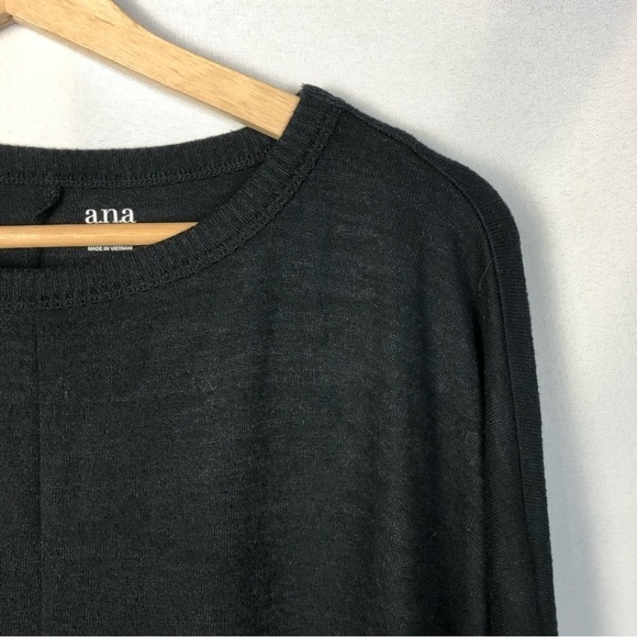 ANA Black Soft Knit Long Sleeve Top XS - Picture 3 of 3